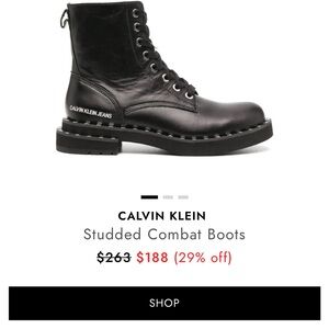 Calvin Klein Studded Combat Boot